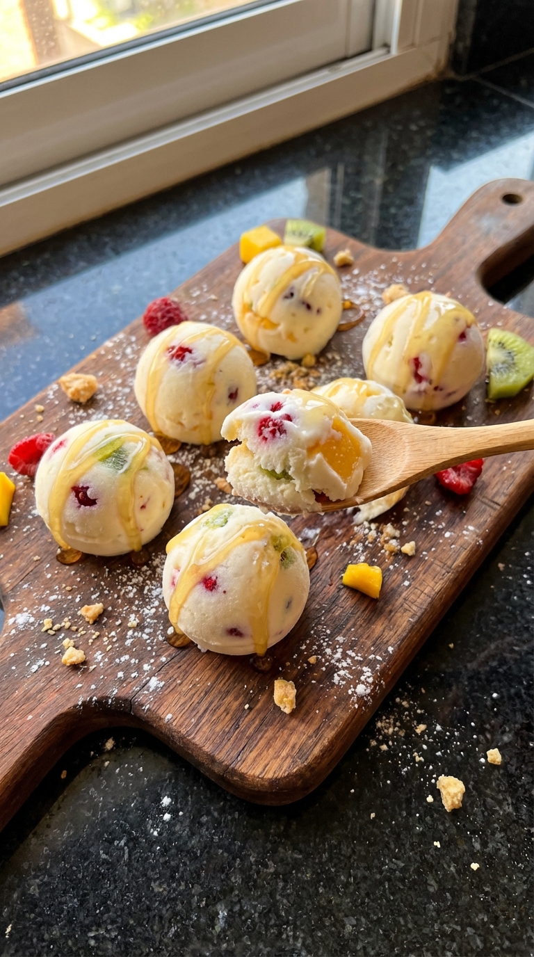 Bocaditos fiesta de yogur congelado