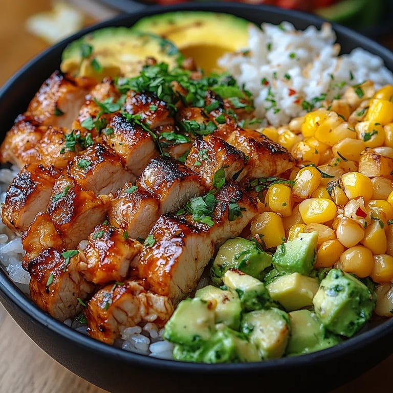 Tazón de Arroz con Pollo y Maíz Callejero: Una Increíble Receta Esencial