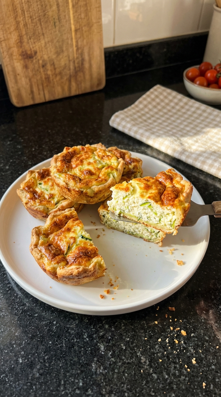 Mini quiches de calabacín con requesón