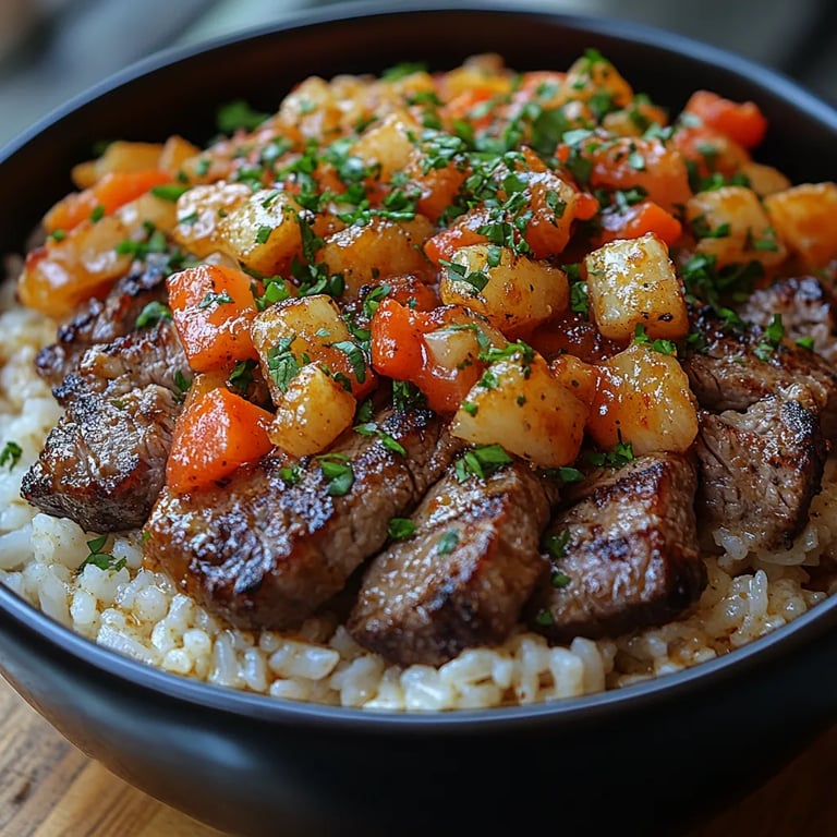 Arroz Cremoso con Queso y Tiras Jugosas de Filete: La Increíble Receta Última