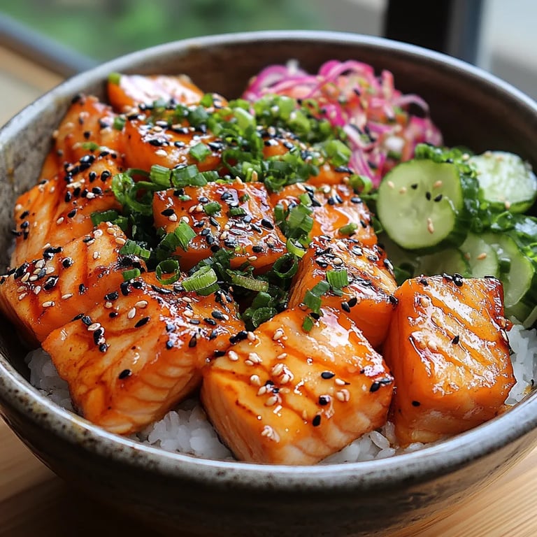 Tazón de Arroz con Bocados de Salmón Picantes Fritos: Una Increíble Receta Esencial