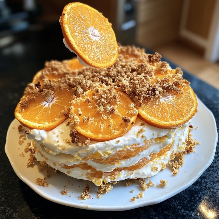 Festliche Spekulatius Mandarinen Quark Creme