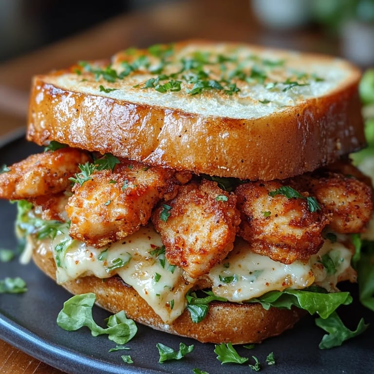 <p>Sándwich Crujiente de Pollo César: Una Increíble Receta Última</p>