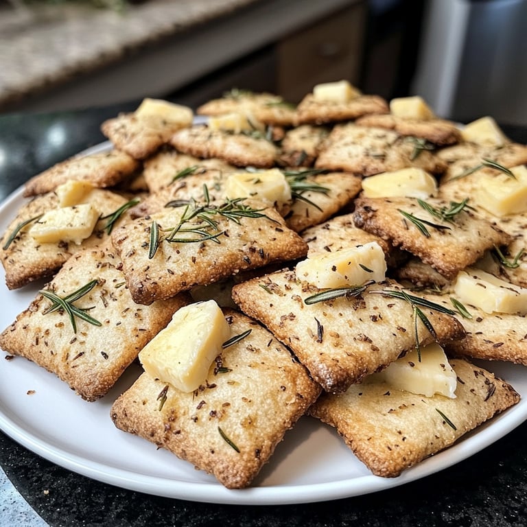 Galletas saladas de romero y queso manchego