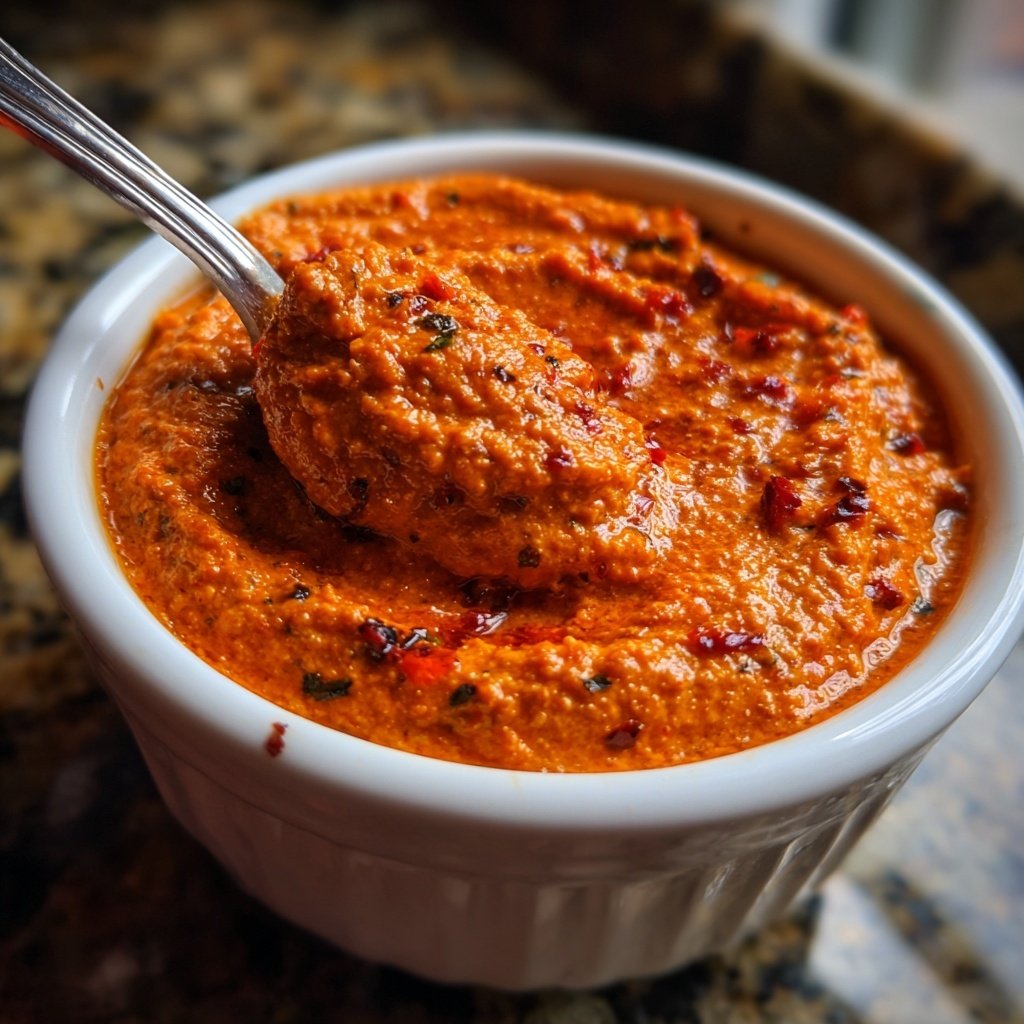 Salsa muhammara pimiento asado