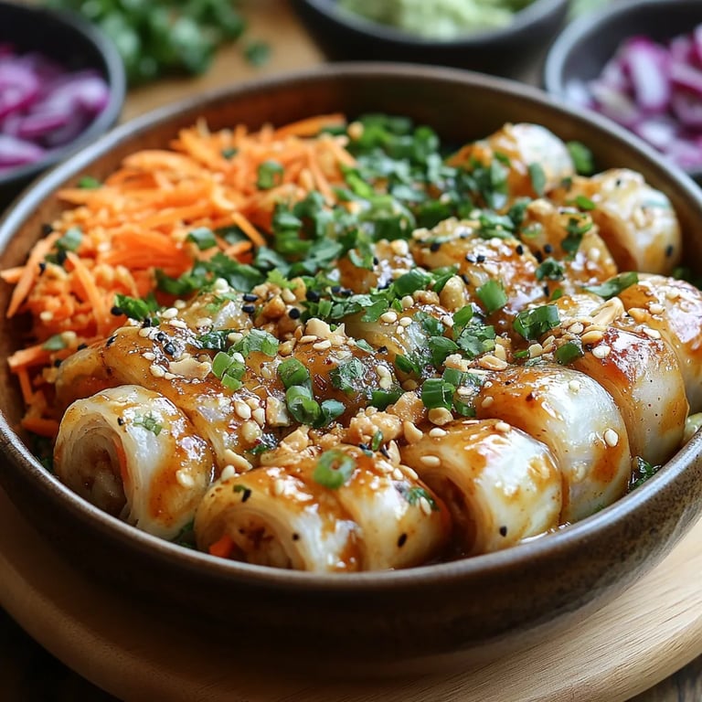 Ensalada de Rollito de Primavera con Salsa de Maní: Una Increíble Receta Última