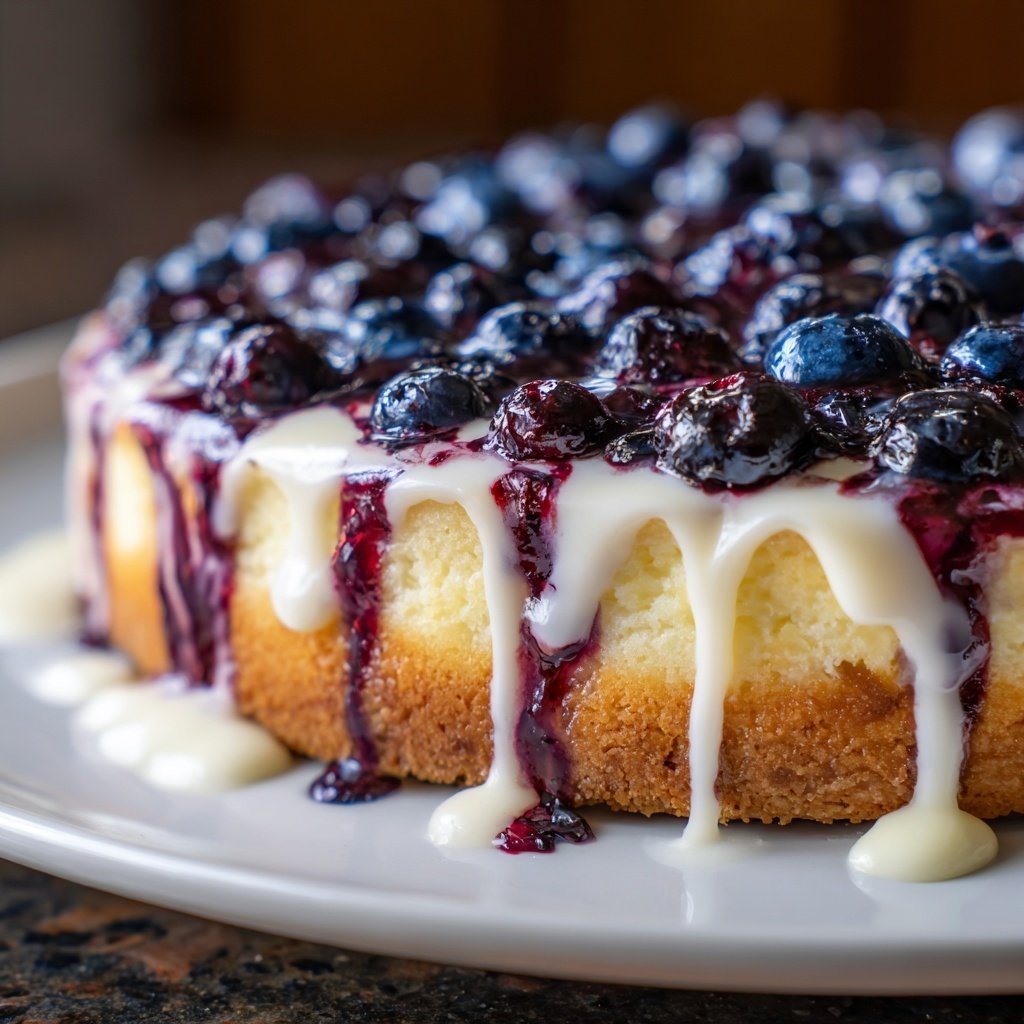 Tarta de arándanos y chocolate blanco