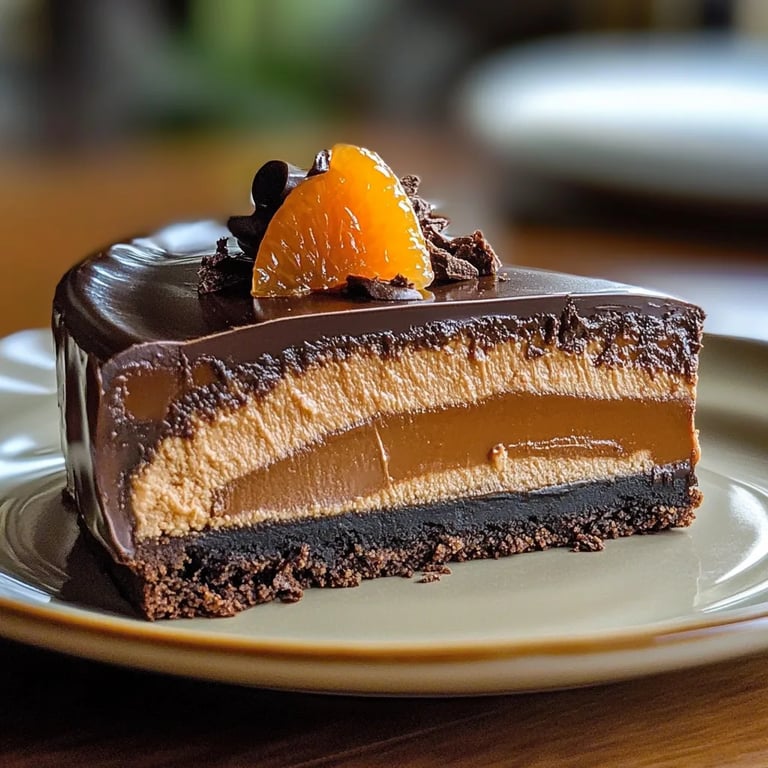 Cheesecake de chocolate y naranja