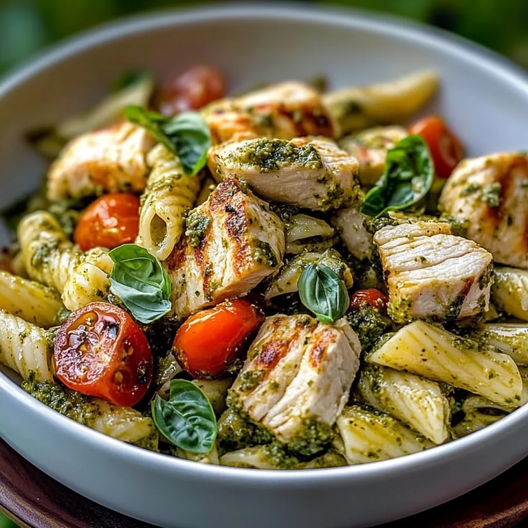 Ensalada de Pasta con Pesto y Pollo Fácil: La Increíble Receta en 25 Minutos