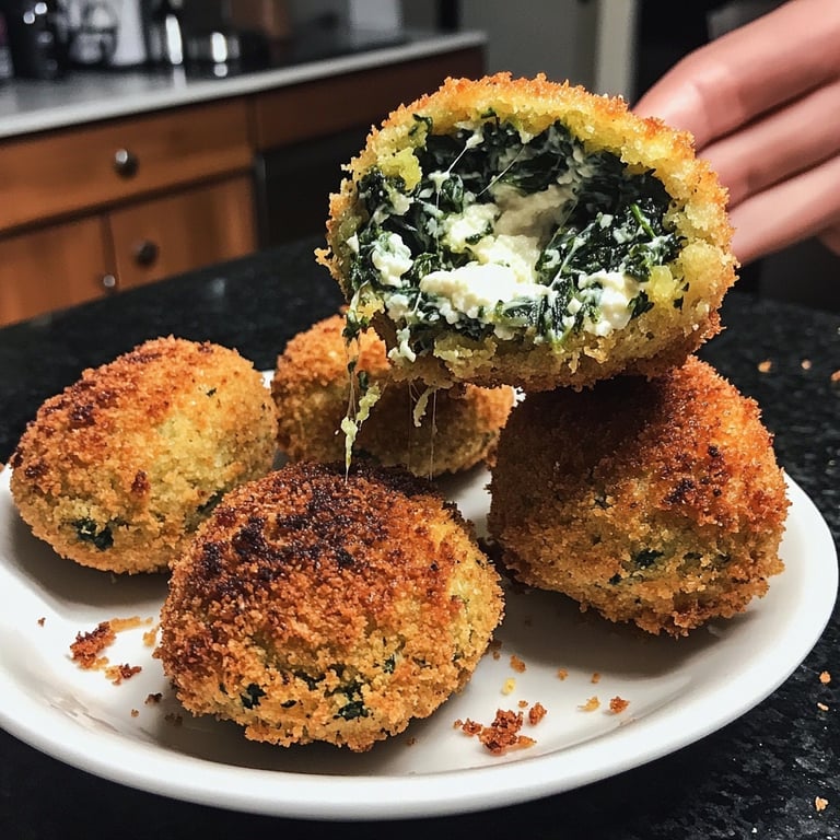 Croquetas de espinacas y ricotta