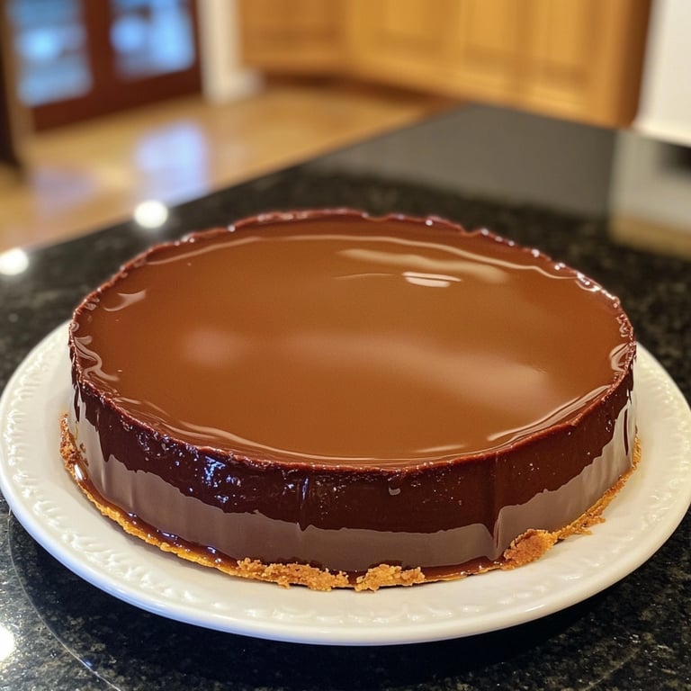 Flan de chocolate francés