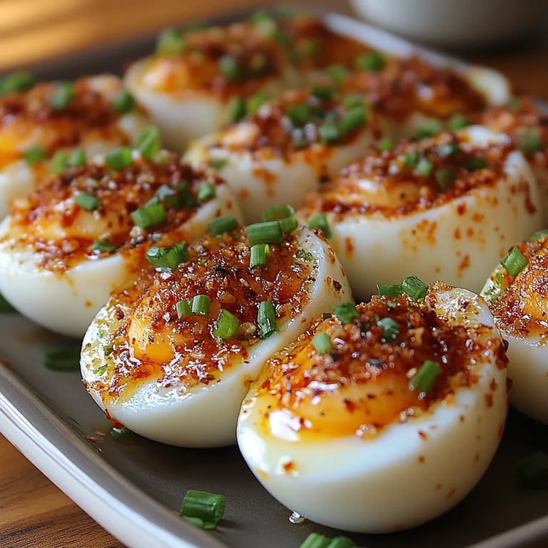 Huevos Rellenos Picantes con Ajo y Chile: Una Increíble Receta Secreta