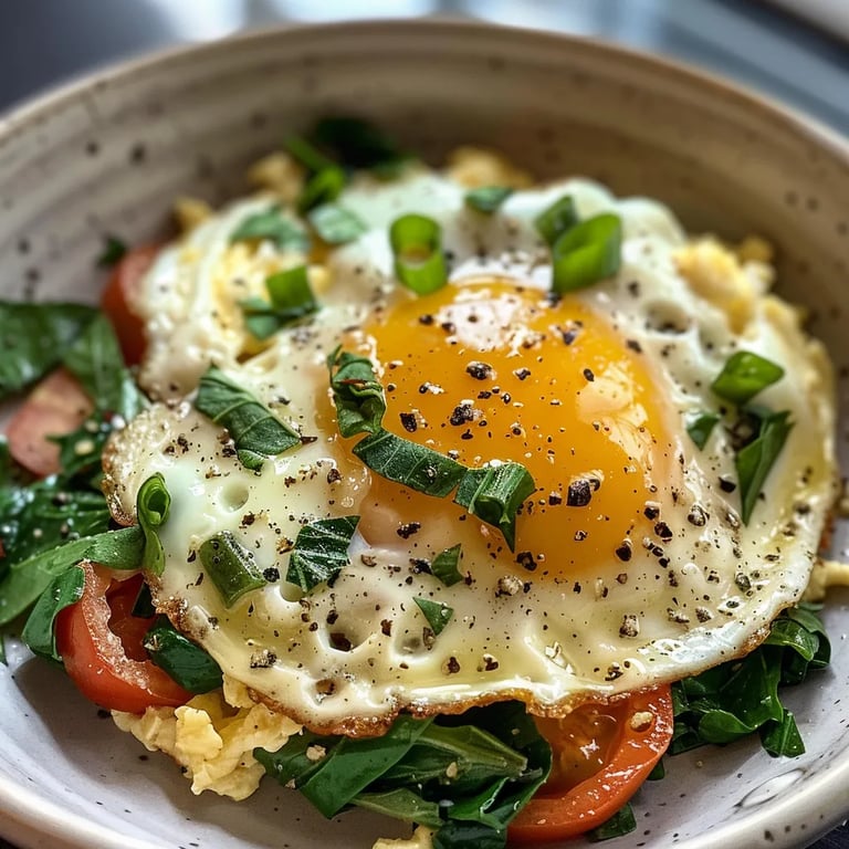 Huevos con espinacas fáciles