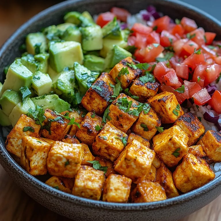 Tazón de Burrito de Tofu Picante al Horno: Una Increíble Receta Última