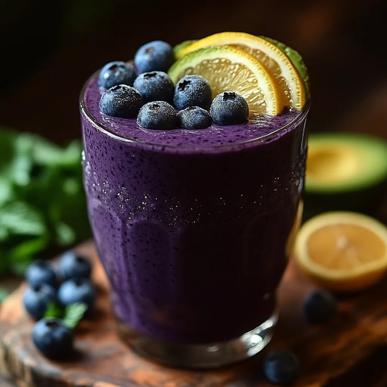 Batido de Limón, Arándanos y Aguacate: Una Increíble Receta Esencial